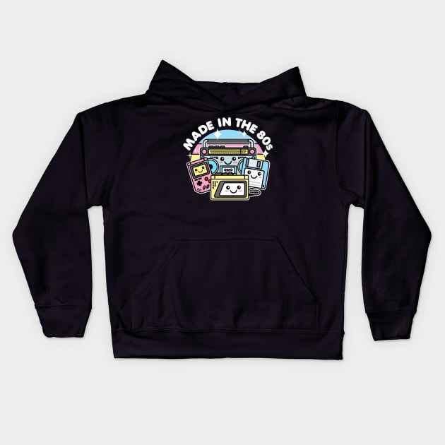 Made in the 80s Cute Kawaii Art Kids Hoodie by DetourShirts